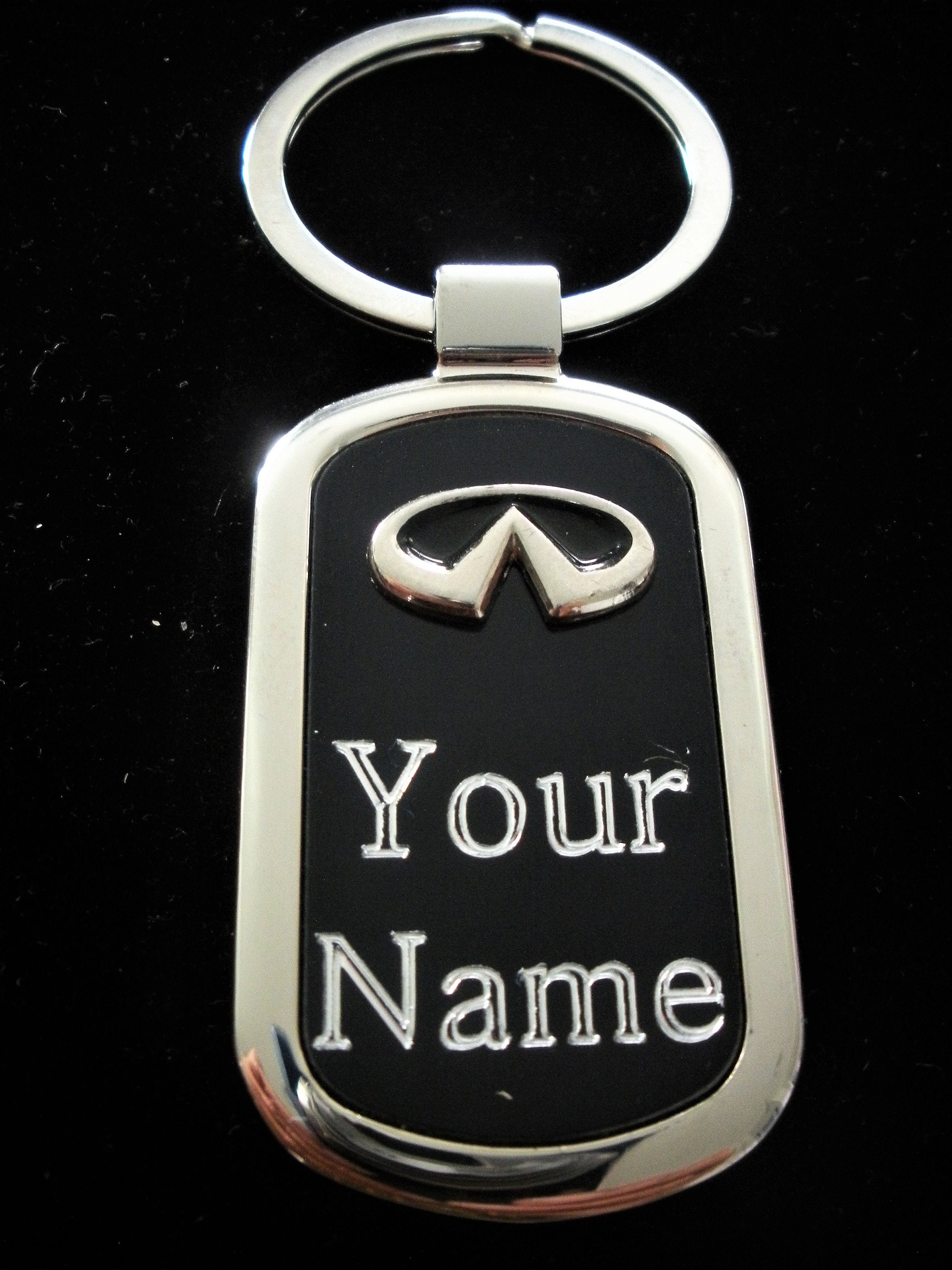 Infiniti G37 Satin-Chrome Valet Key Fob Authentic Logo Key Chain Key R –