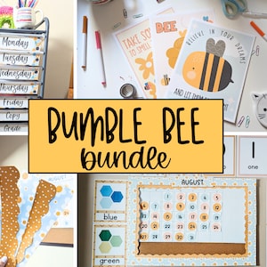 Bumble Bee Classroom Decor Kit: Printable Digital Download for Teachers