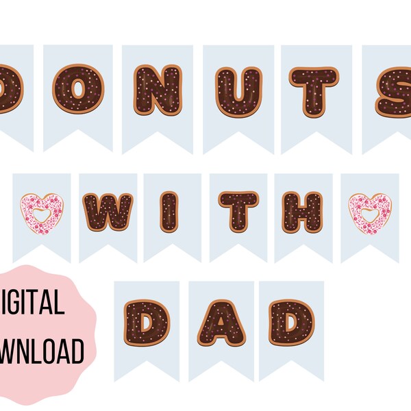 Donuts With Dad Printable Banner