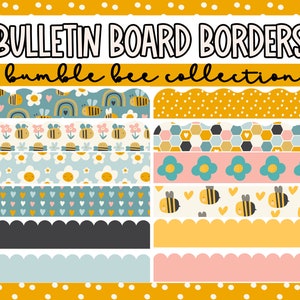 Bumble Bee Classroom Decor Bulletin Board Borders for Bee Theme Classroom