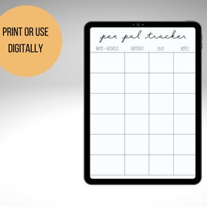 Simple Pen Pal Tracker Downloadable Snail Mail Tracker | Etsy UK