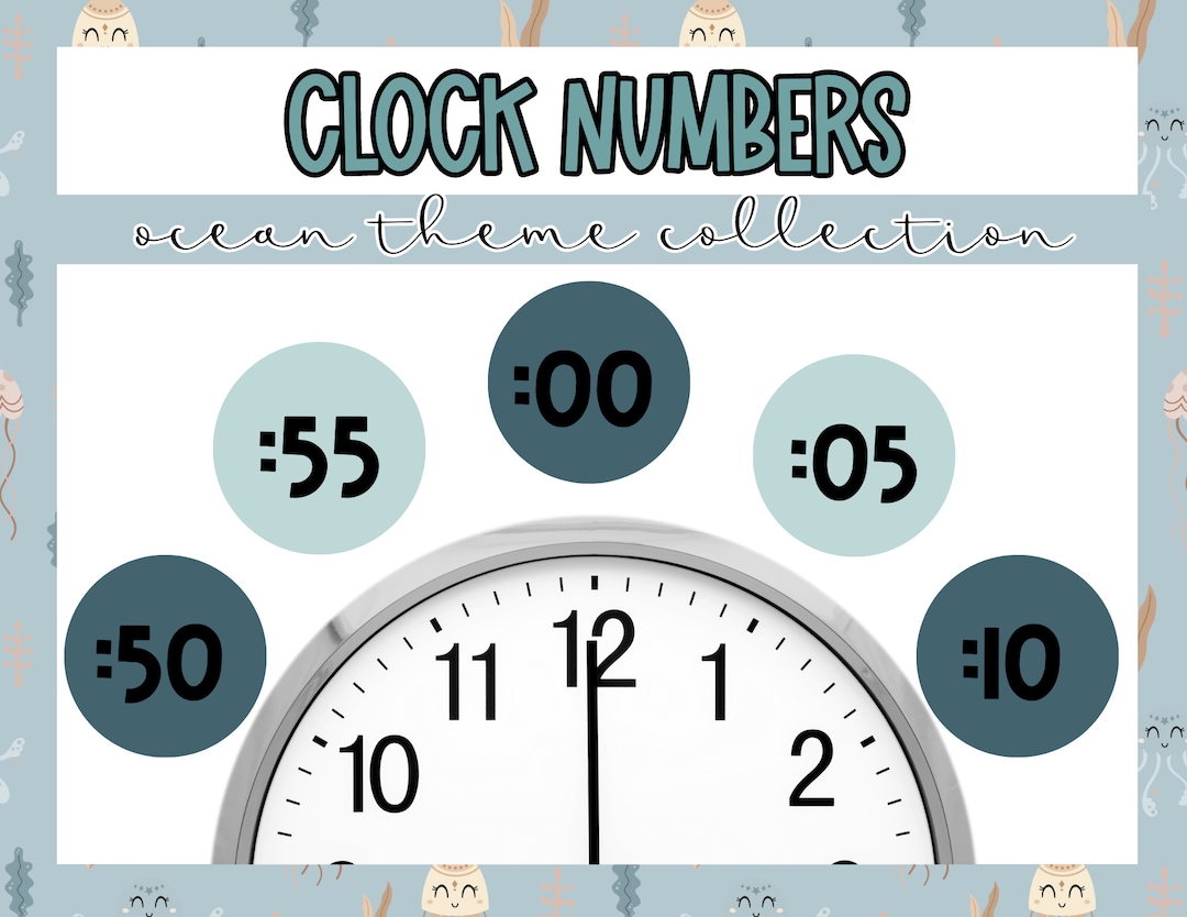 Clock Numbers for Teacher Resource - Etsy