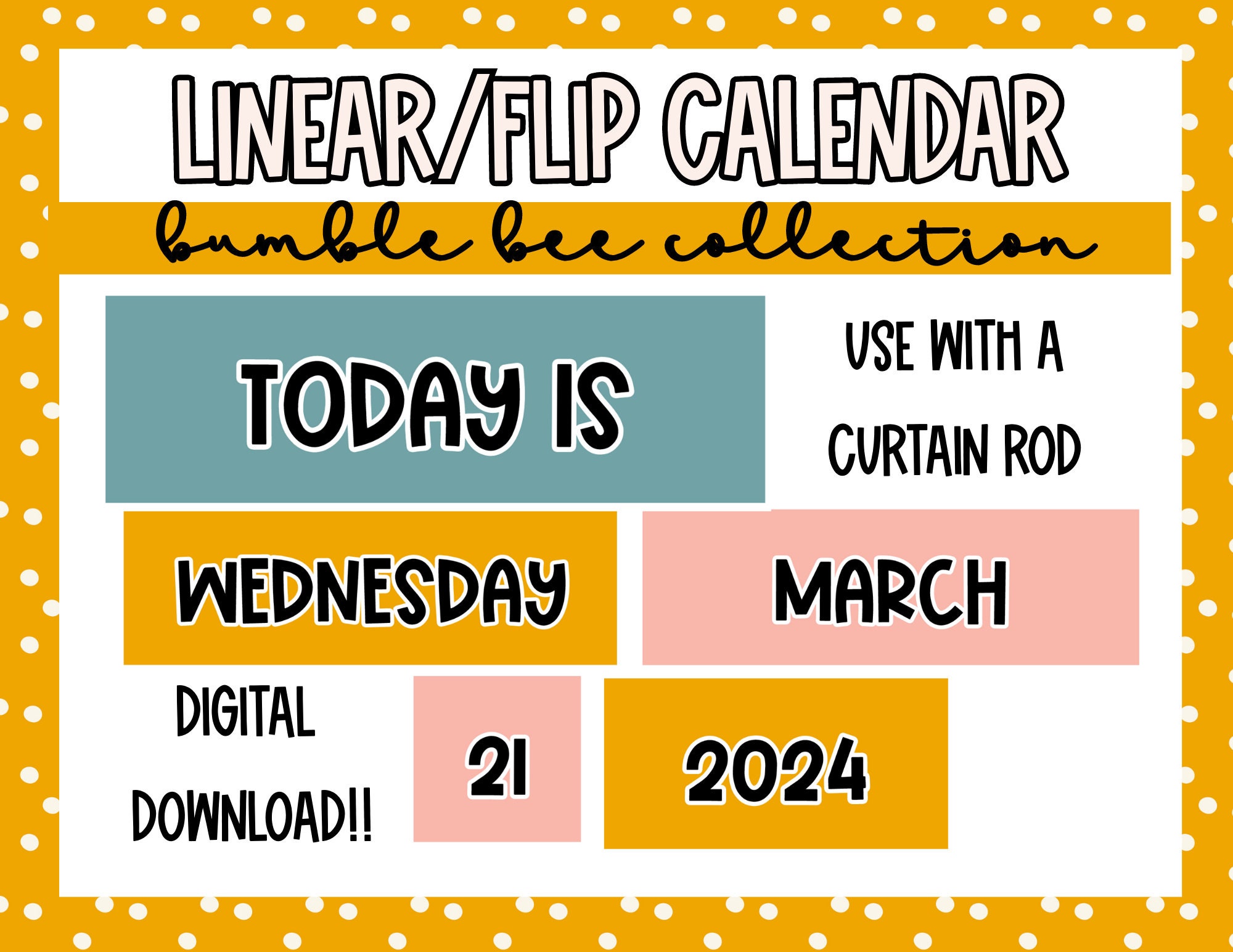 flip-calendar-or-linear-calendar-for-preschool-elementary-and-high-school-classroom-tool-etsy