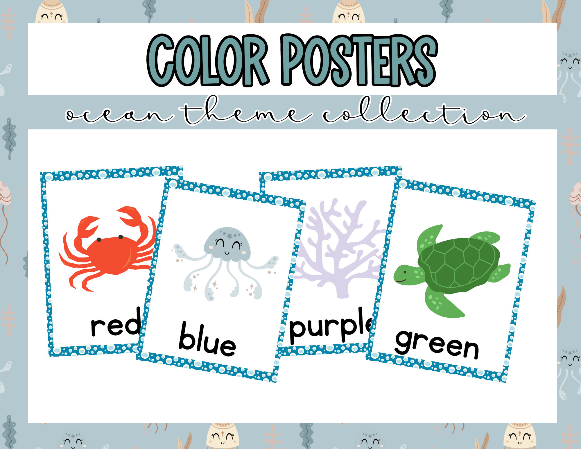 Color Posters for Elementary School Classroom Educational - Etsy