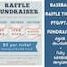 Baseball RAFFLE Fundraiser Editable Template for PTO and PTA. Flyer for ...