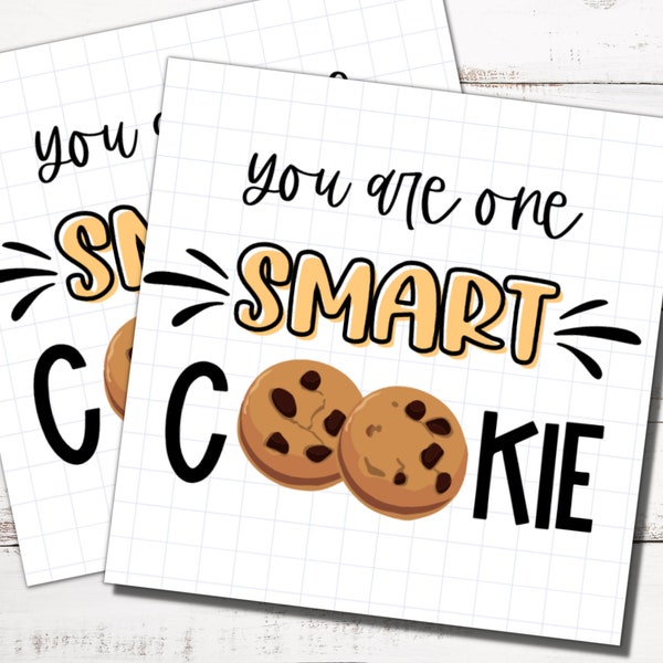 One Smart Cookie Teacher Gift Tag Printable