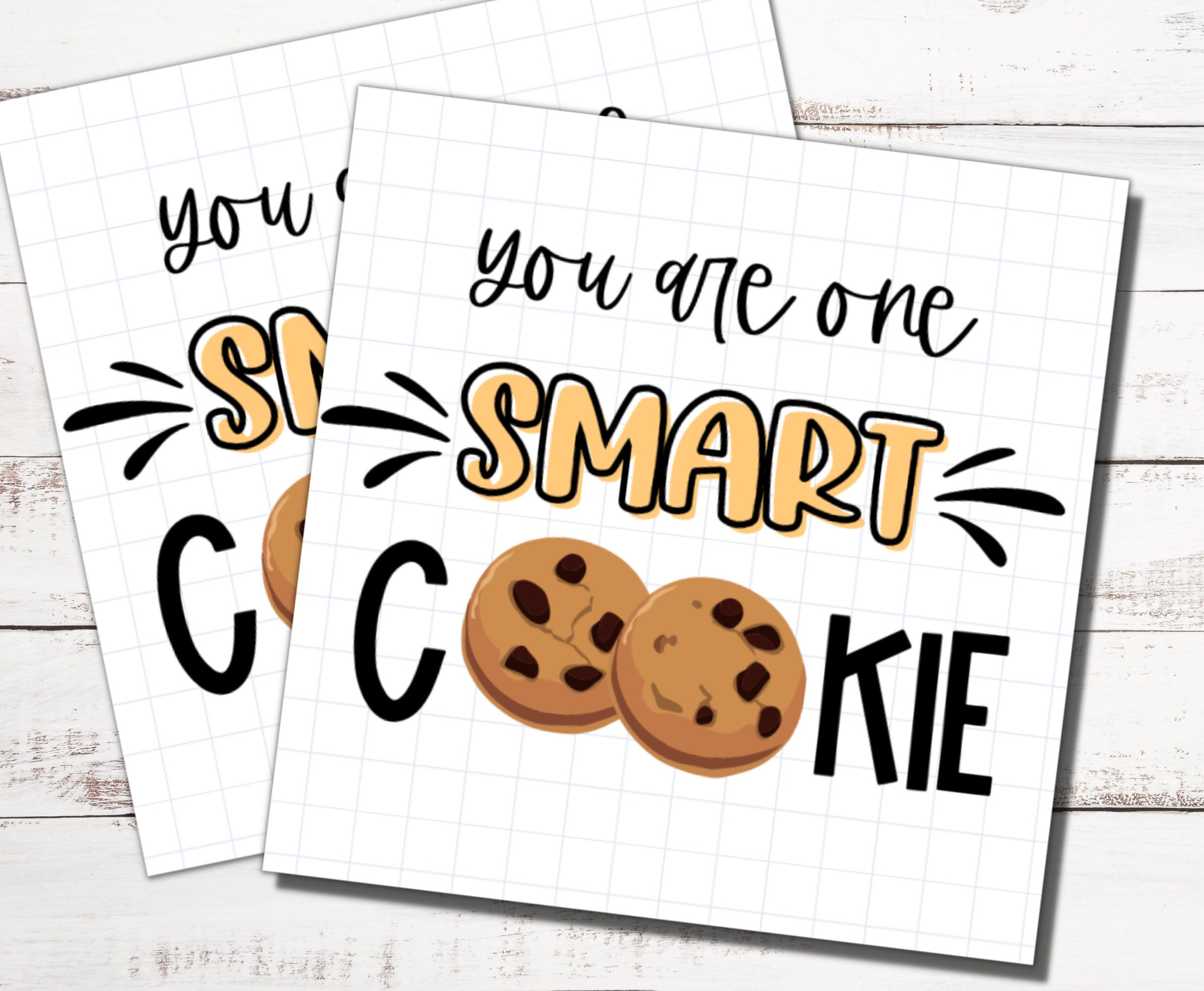 One Smart Cookie Teacher Gift Tag Printable - Etsy