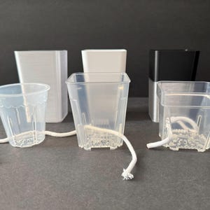 Mini Semi-Transparent Self Watering Planter Pot | Semi-Hydro Pot  | Colorful Hydro Friendly Leca Pon Planter | Semi-Hydroponics Planter Pot