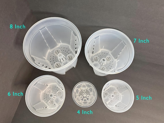 High Quality 4 Inch 5 Inch 6 Inch 7 Inch 8 Inch Clear Self Watering Pot  With Good Airflow! Fast Shipping - Etsy