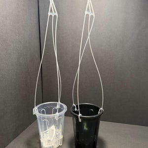 4 inch clear self watering pot with good airflow, heavy duty small transparent self-watering planter, 4 inch clear hanging basket