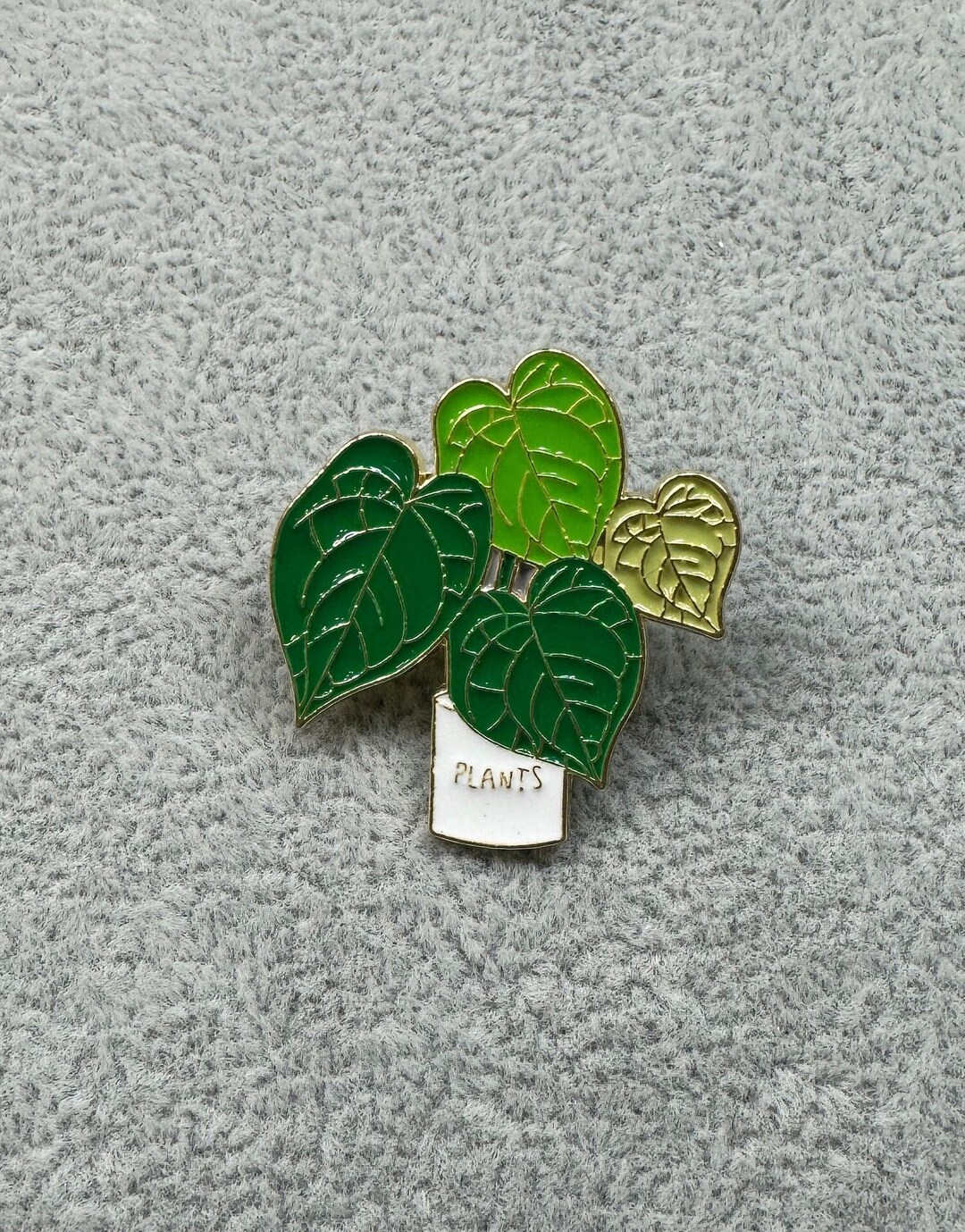 Anthurium Enamel Pin Houseplant Enamel Pin Potted Plant Etsy