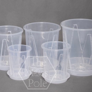 High quality clear TALL pot with good drainage! 4 - 11 inch large tall clear pot. Fast shipping