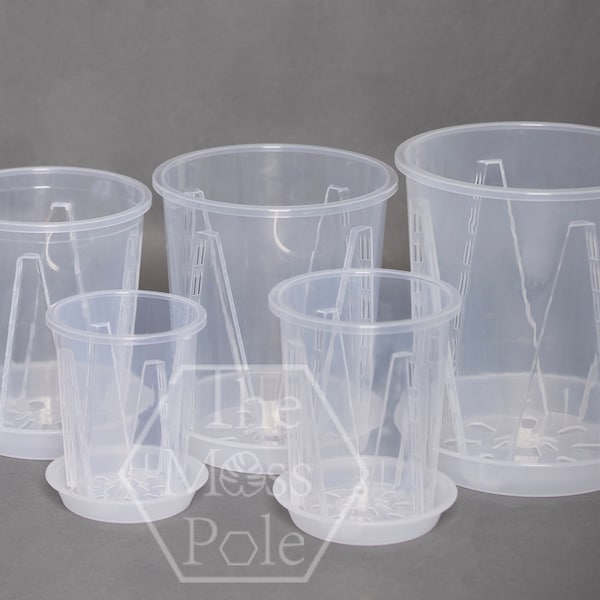 High quality clear TALL pot with good drainage! 4 - 10 inch large tall clear pot. Fast shipping