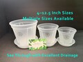 See Through Plant Pot with Excellent Drainage 4 to 12.5 Inch Clear Nursery Planter Fast Shipping from Virginia