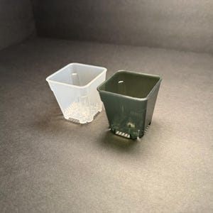 2 inch Frost Clear Square Small Planter Pots
