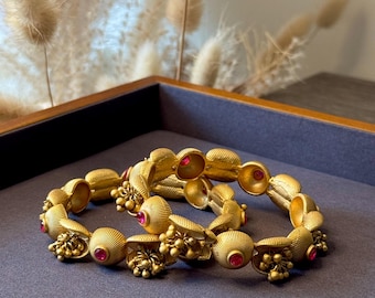 Indian Brass Bangles: Traditional Gold Jewelry