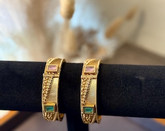Indian Brass Bangles: Traditional Gold Jewelry