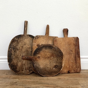 Small Vintage Bread Boards, Wood Chopping Board, French Bread Board