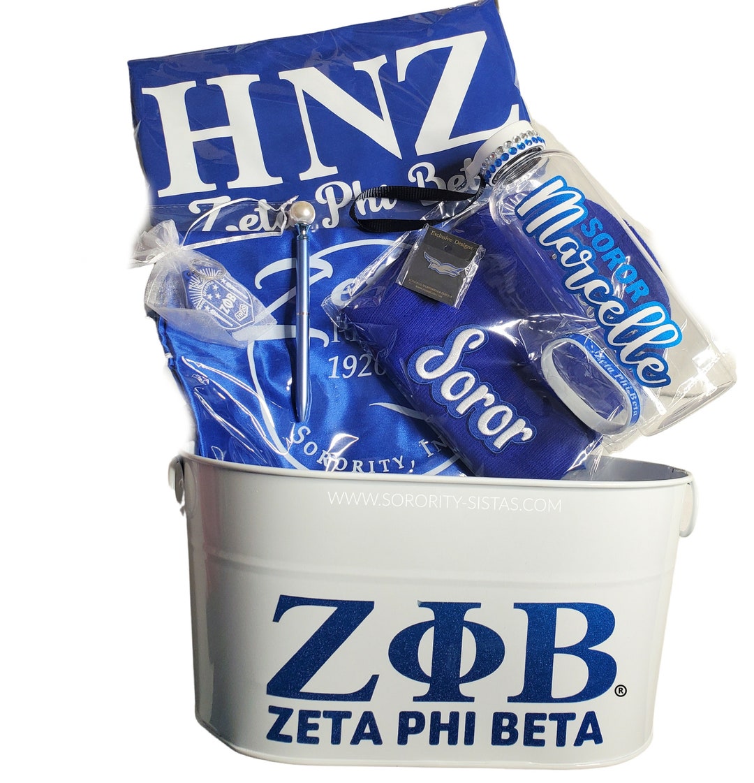 Zeta Phi Beta Sorority Crossing New Member Gift Basket D9 Set Etsy