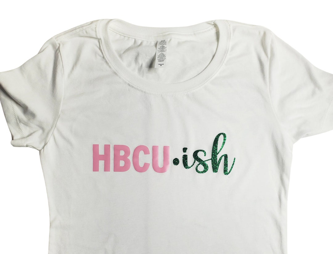 Hbcuish Pretty Girl Pink & Green Sorority University Tshirt Etsy