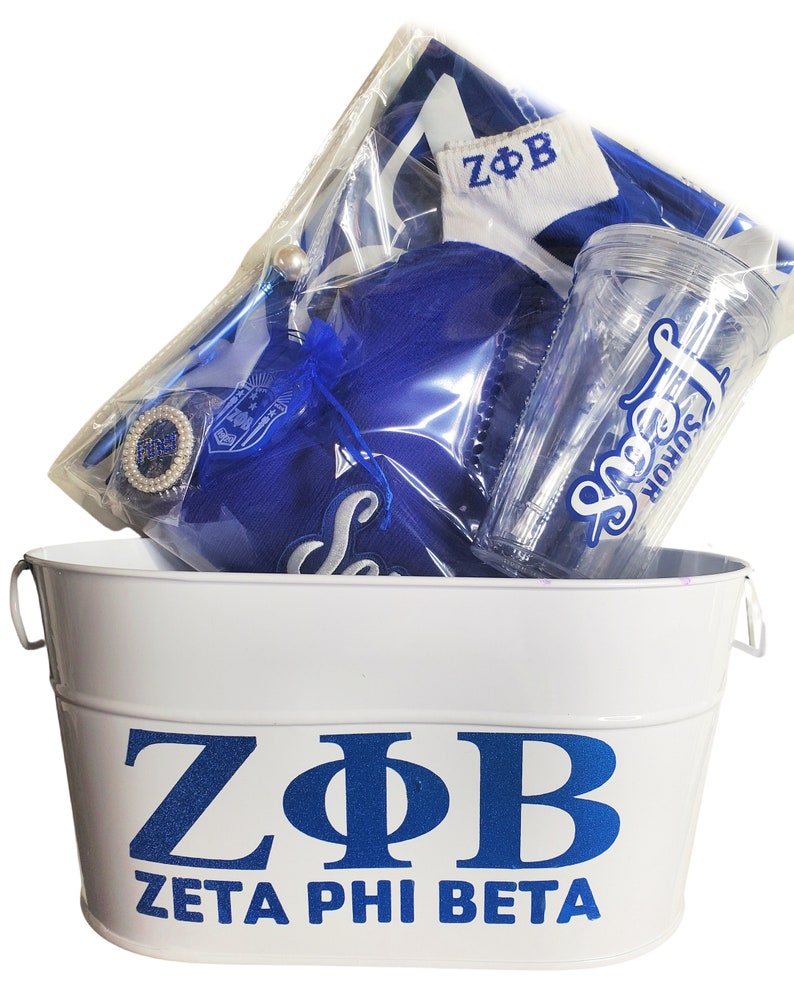 Zeta Phi Beta Sorority Crossing New Member Gift Basket D9 Set Etsy
