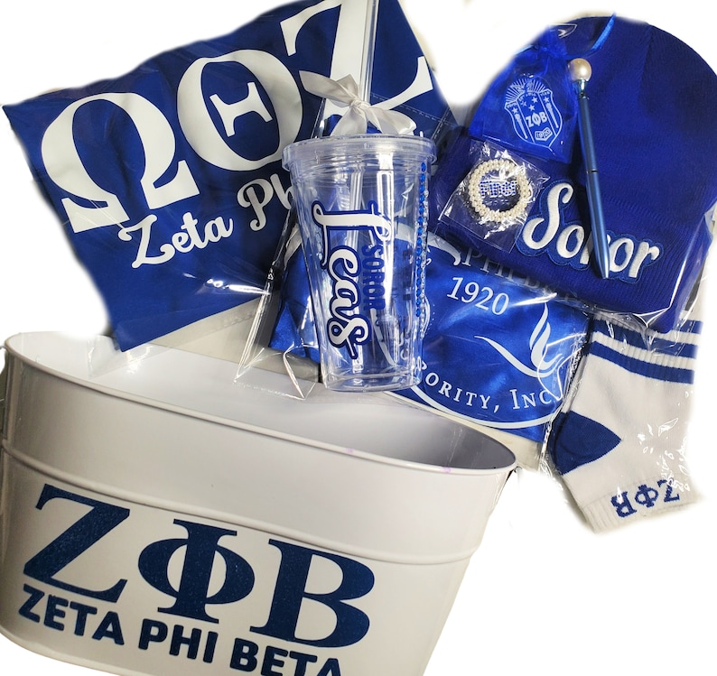 Zeta Phi Beta Sorority Crossing New Member Gift Basket D9 Set Etsy