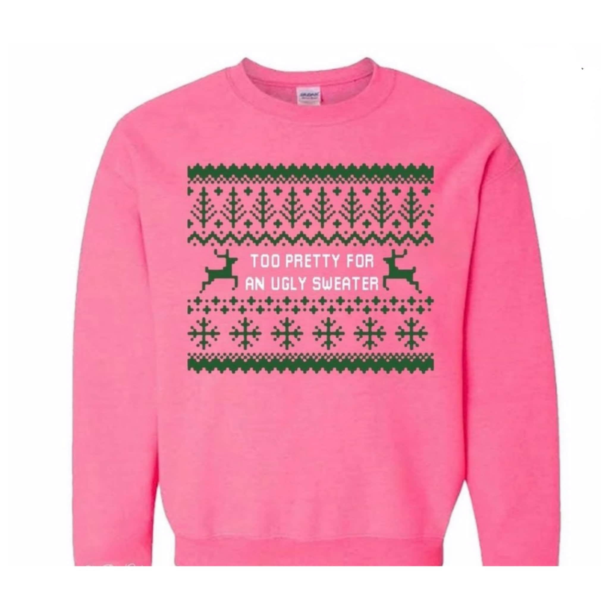 Pink and green ugly christmas clearance sweater