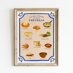 Poster - 10 Beste dingen om te eten in Portugal - Portugese specialiteiten