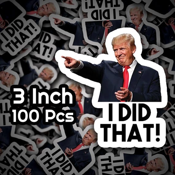 100 pc I did that trump sticker pack Anti Trump Stickers Trump I did that looking at eclipse Meme sticker Anti Fascist Anti Racist sticker