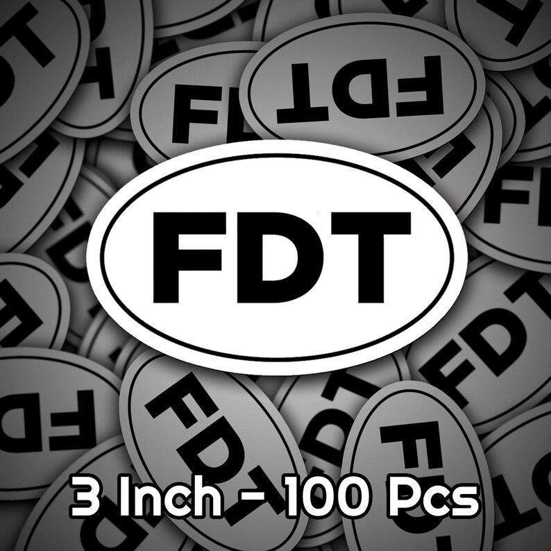 Fdt Sticker 100 Pc FDT (F Donald Trump) Outdoor Kiss-cut Sticker, Anti-trump Car ...