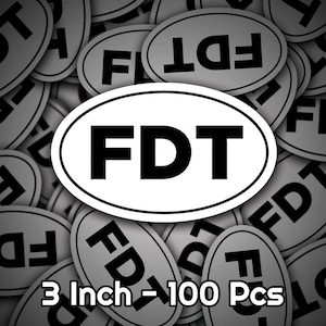 100 Stück FDT (F Donald Trump) Outdoor Kiss-Cut-Aufkleber, Anti-Trumpf-Auto-Aufkleber, demokrat-Liberale Aufkleber, Pro-Demokratie-Feministin