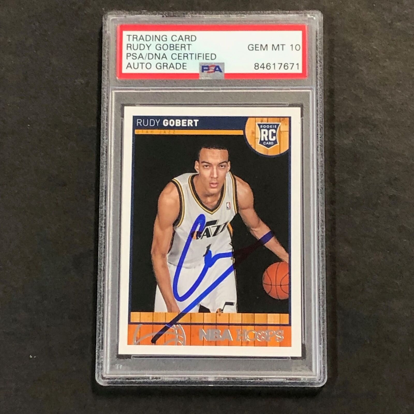 2013-14 Nba Hoops 287 Rudy Gobert Signed Auto 10 Psa Slabbed Rc 