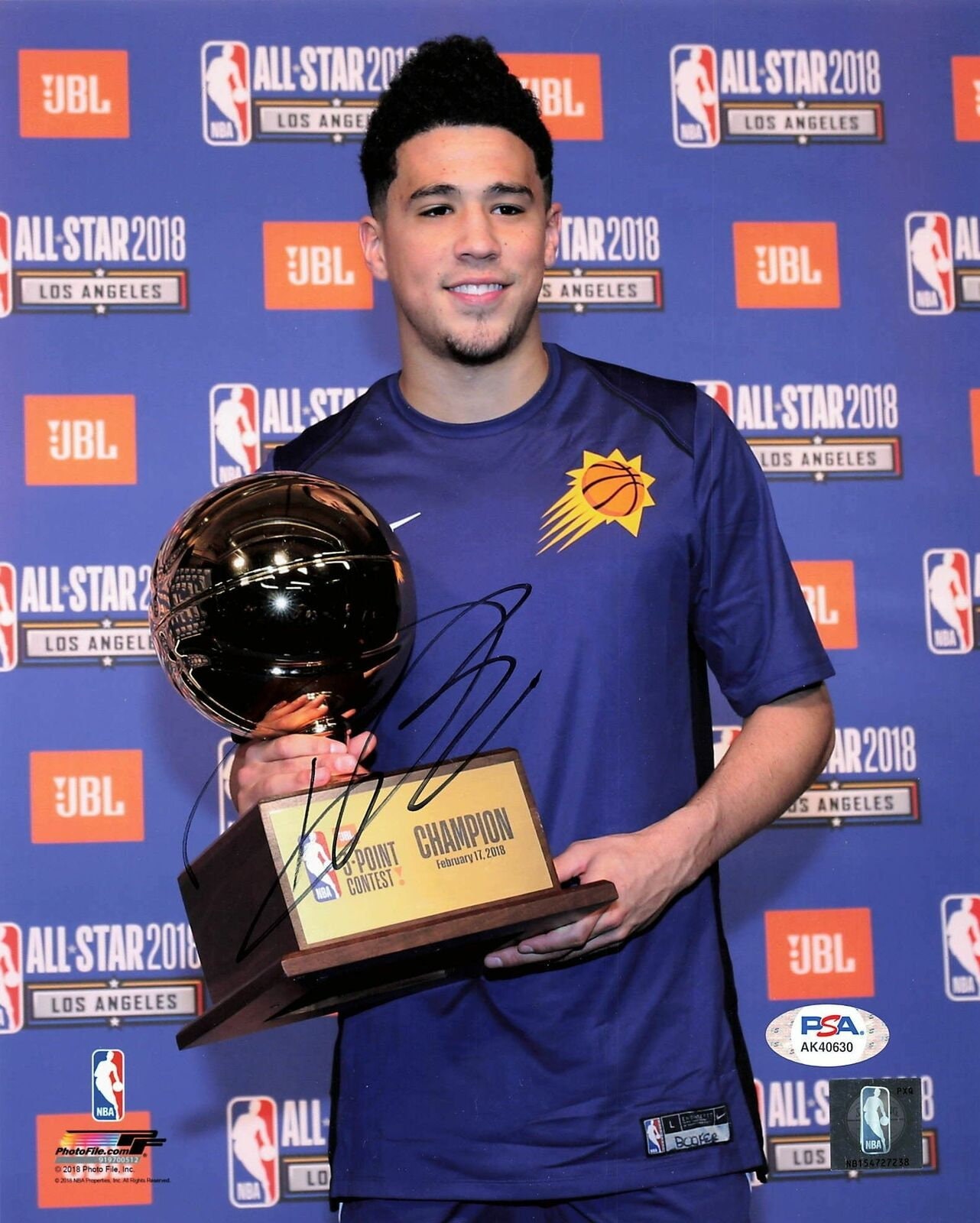devin booker autographed ball
