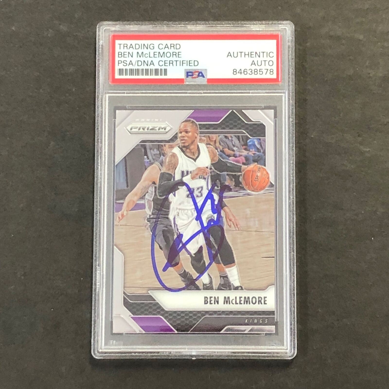 2016-17 Panini Prizm 116 Ben Mclemore Signed Card Auto Psa Slabbed 