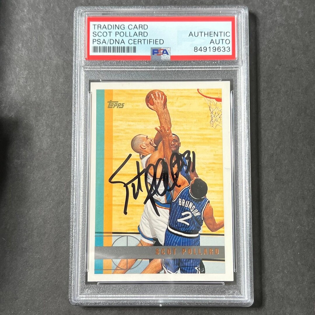 1997-98 Topps 172 Scot Pollard Signed Card Auto Psa Slabbed Pistons - Etsy