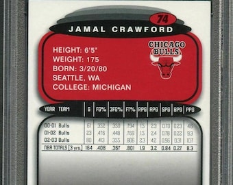 2003-04 Fleer Ultra 74 Jamal Crawford Signed Card Auto Psa Slabbed Bulls