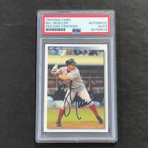Bill Mueller signierte Karte Psa Slabbed Auto Red Sox