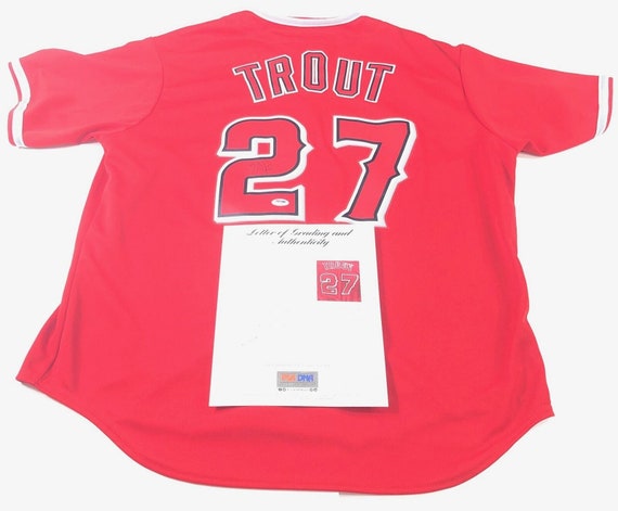 mike trout signed jersey