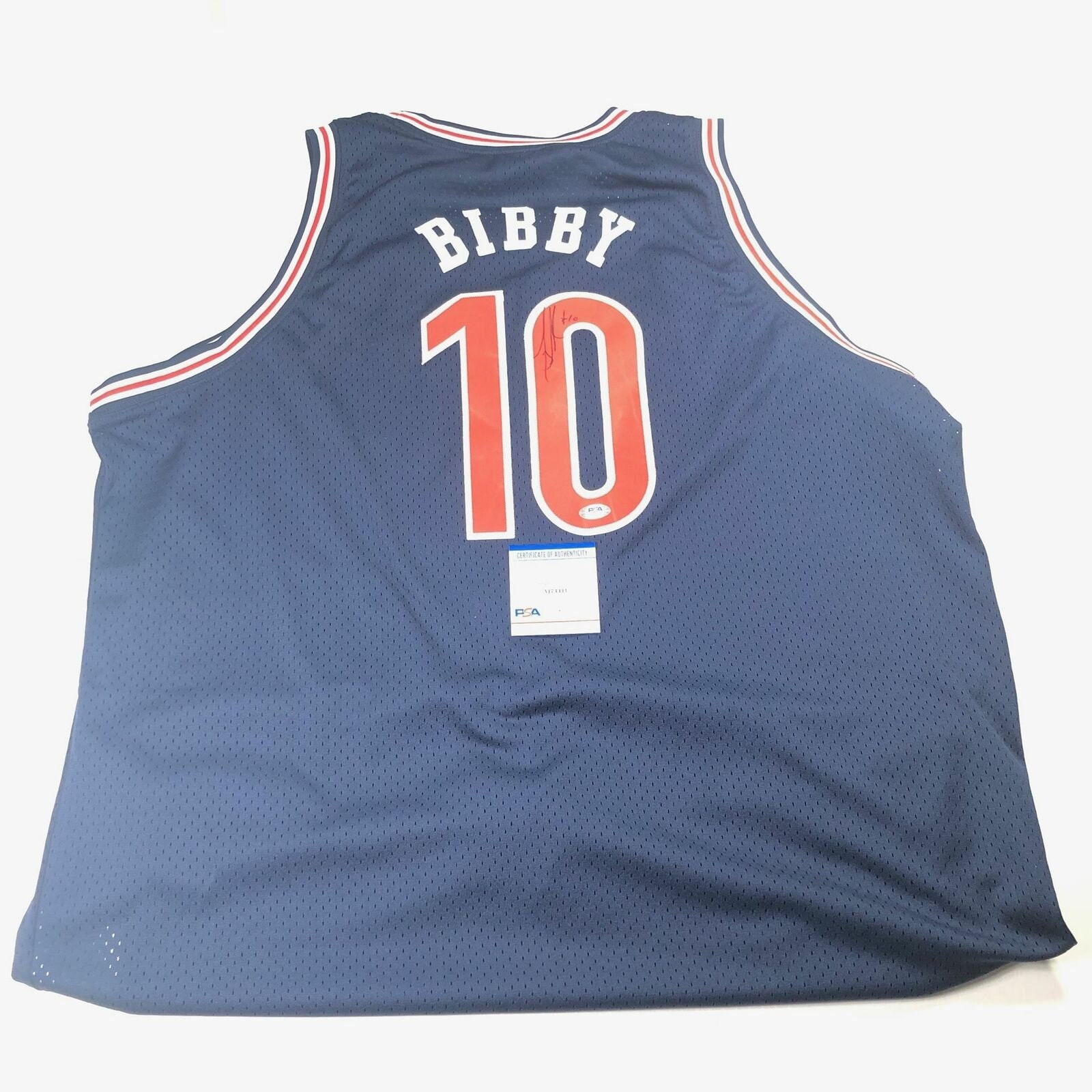 Mike Bibby Autographed Sacramento Pro Style Basketball Jersey JSA