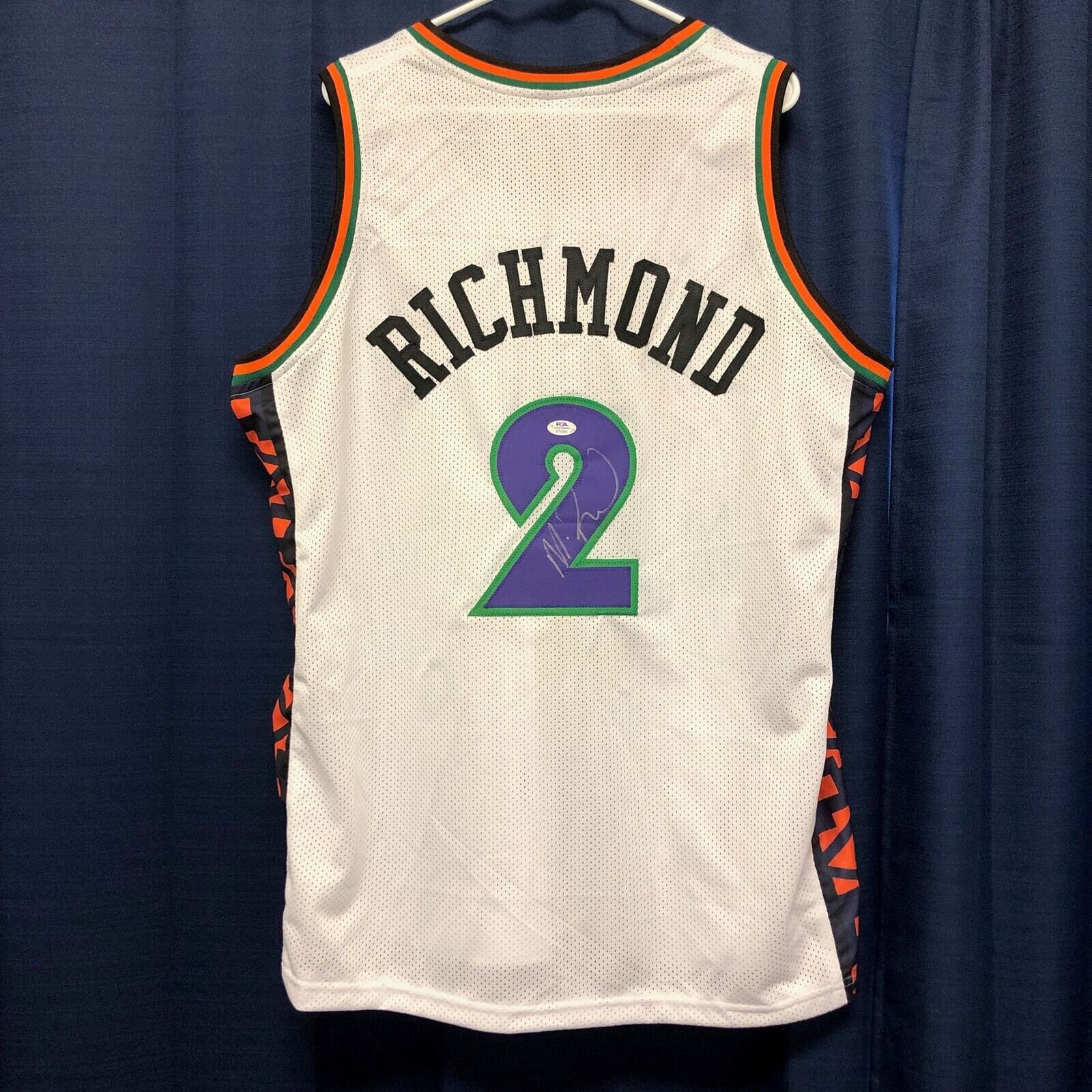 Mitch Richmond Signed Jersey Psa/Dna Sacramento Kings Autographed Allstar