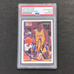 Nick Van Exel autographed signed jersey NBA Los Angeles Lakers PSA COA
