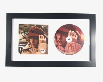 Taylor Swift Signed Cd Cover Framed Psa/Dna Red Autographed