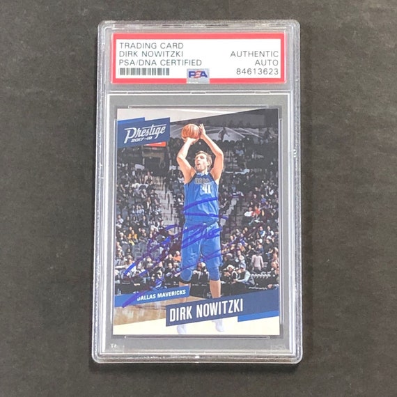 2017-18 Panini Prestige 76 Dirk Nowitzki Signed Auto Card Psa/dna 