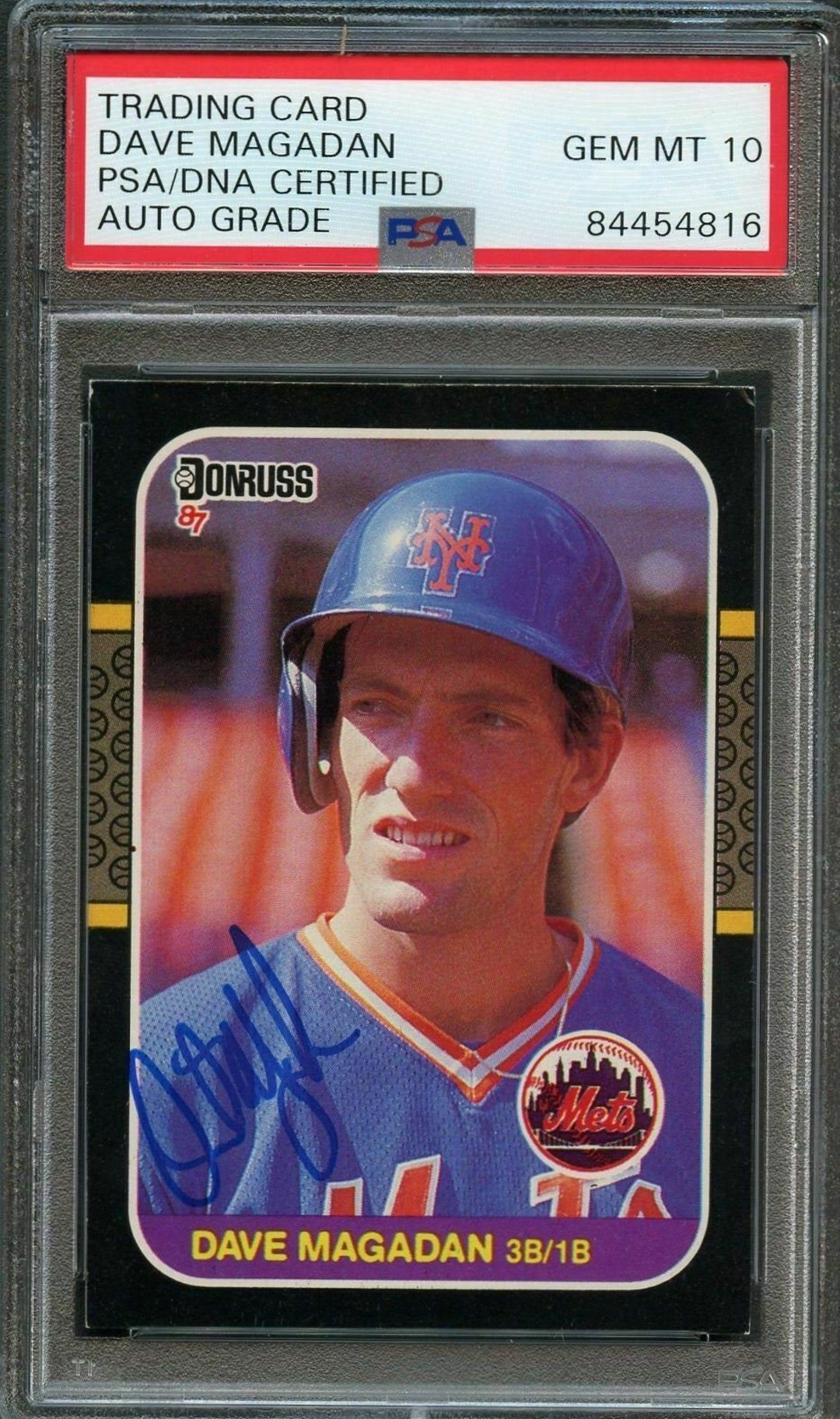 1987 Donruss 575 Dave Magadan Signed Card Psa Slabbed Auto 10 - Etsy
