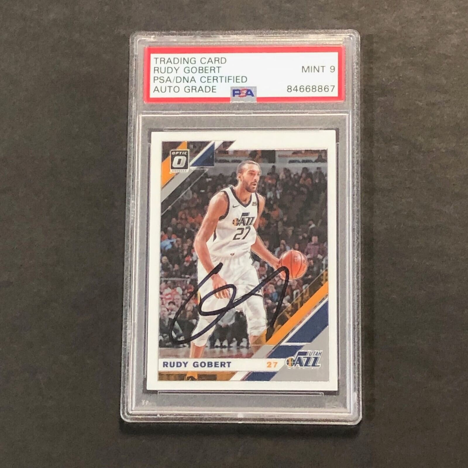 2019-20 Nba Panini Donruss 89 Rudy Gobert Signed Card Auto Psa 