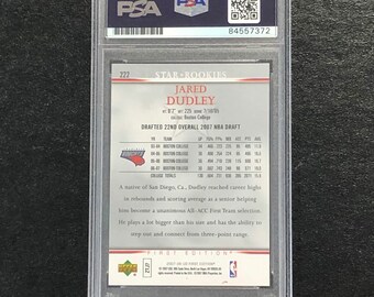 2007 08 Upper Deck First Edition #222 Jared Dudley Signed Card Auto Psa  Slabbed
