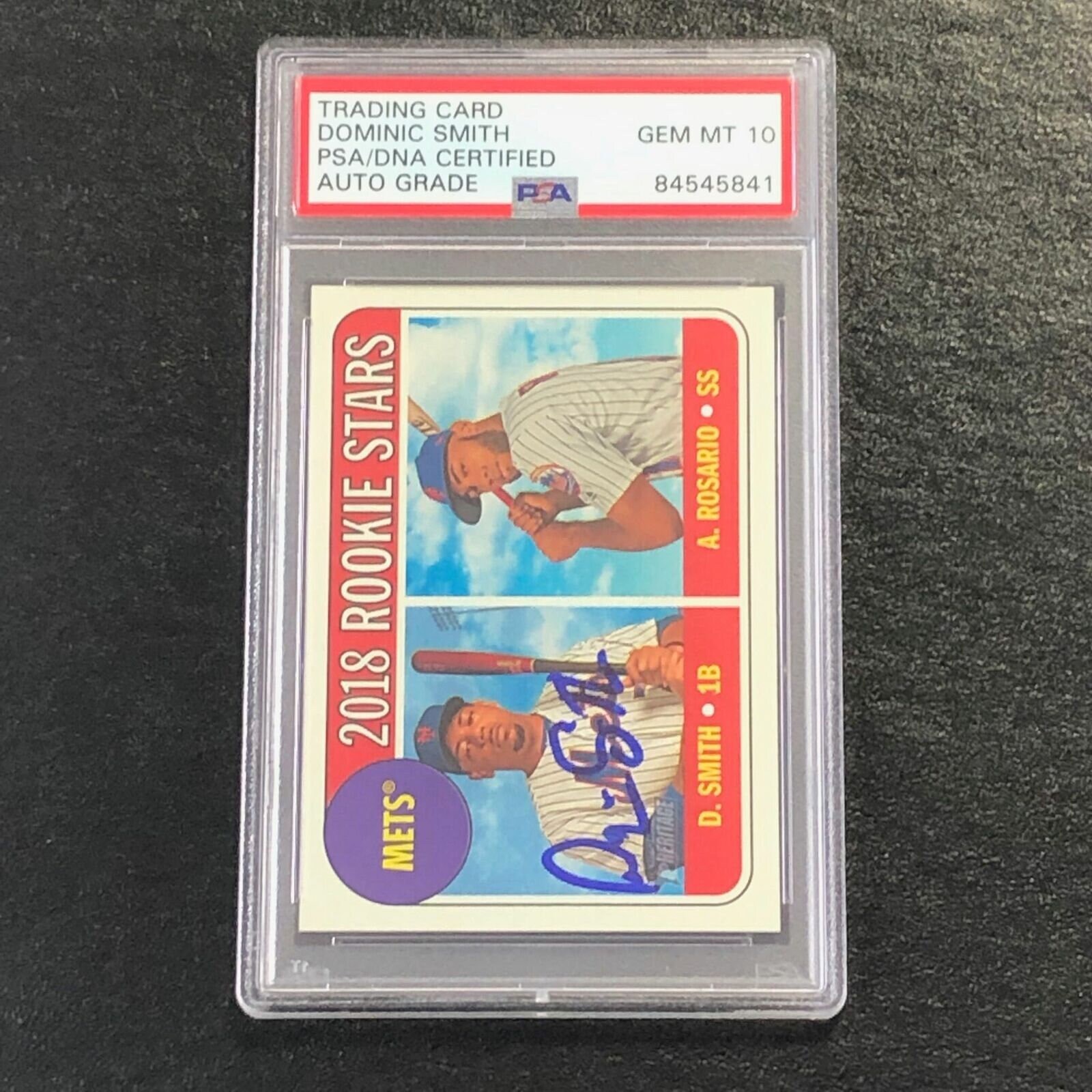 2018 Topps Heritage 31 Dominic Smith Signed Card Psa Slabbed - Etsy