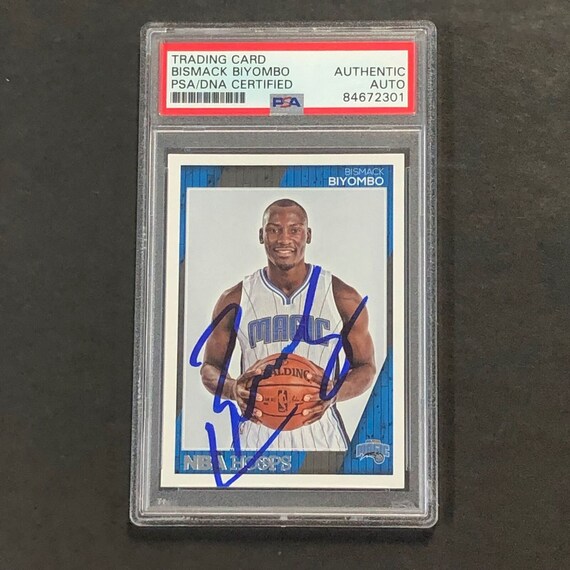2016 17 Nba Hoops 114 Bismack Biyombo Signed Card Auto Psa Slabbed Magic Etsy UK