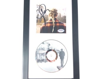 Taylor Swift Signed Cd Cover Framed Psa/Dna Evermore Autographed