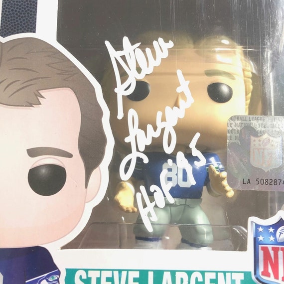 Steve Largent Signed Funko Pop 86 Psa 
